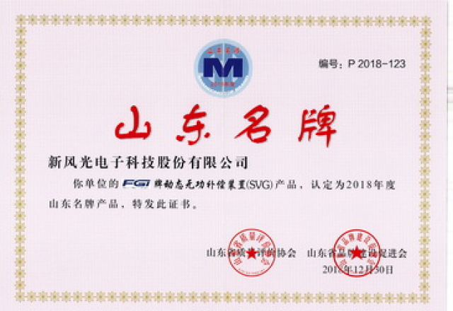 多米官方网页版：公司荣获“山东名牌”产品称号
